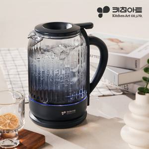 [감성이 묻어나는 상부급수 유리포트] 키친아트 1.5L 내열유리 전기포트 주전자 KK-NV15