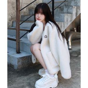 지프 JEEP 레트로 마운틴 코지 플리스 가디건 (JR5TZU193IV)