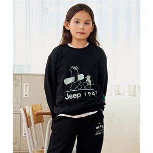 지프 JEEPKIDS 그린라벨 펭귄곰 맨투맨(KQ5TSU890BK)