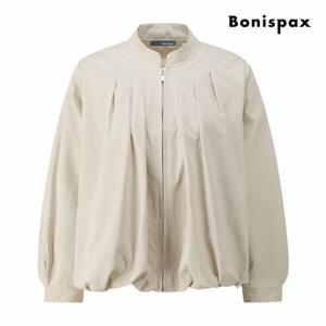 [보니스팍스] 차이나넥 핀턱 벌룬 집업 점퍼 (XQ2JP009M0)