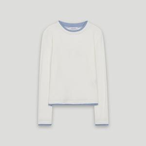[코데즈컴바인] 네크 밑단배색 레이어드 티셔츠 (CLA-TS507W2) CLATS507W20