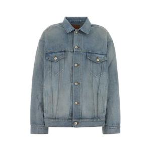 발렌시아가 레귤러 핏 데님 재킷 861410TTWB1 4009 Blue