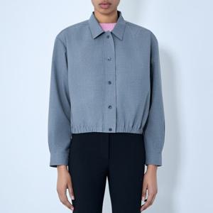 26 SS 질샌더 클래식 칼라 코튼 포플린 크롭 버튼 셔츠 그레이 J03SW0020 J40249 024