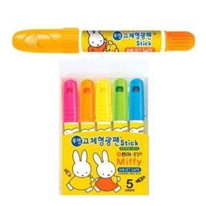 자재 동아 미피 고체 형광펜 5색 세트