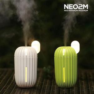 초음파가습기 미니 무드등 선인장 가습기 화이트 NEO2M HP838