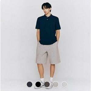[백화점][지오다노]남성 여름 원 턱 플리츠 밴딩 숏 팬츠 트레이닝 면 반바지 105417
