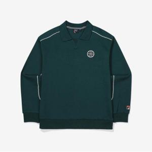 [FILA] [휠라] TAG가 119,000원 레터링 면혼방 카라 맨투맨(FS2POF3312X_DGR) (FS2POF3312X_DGR)