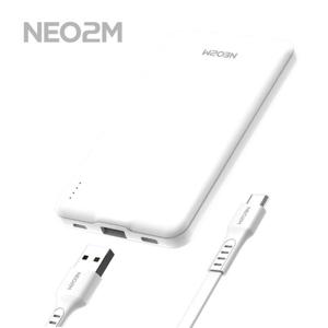 NEO2M 슬림핏 보조배터리 5000 C타입 케이블 포함 아이폰 배터리