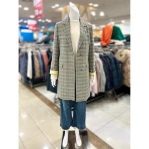 소고 세이브존01 체크 패턴 롱 재킷 TH1GA07