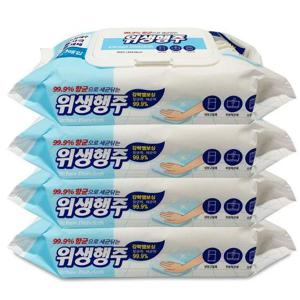 C7_샤인 위생행주 80매x4개 물티슈 엠보싱 일회용 세정