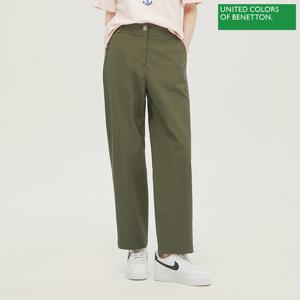 베네통 자수 로고 배기핏 팬츠 BAPT60331_KA