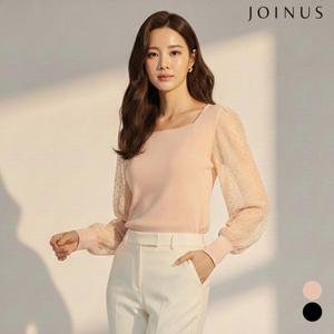 스퀘어넥 소매 배색 니트_JAAS3-SSL230