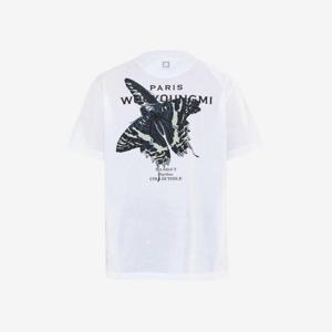 우영미 나비 백로고 티셔츠 화이트 W231TS06701W