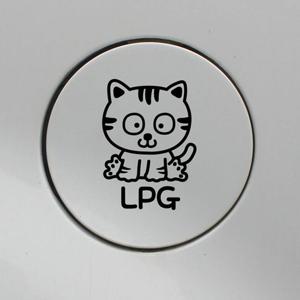 자동차 주유구 차량용 스티커_귀요미고양이 LPG