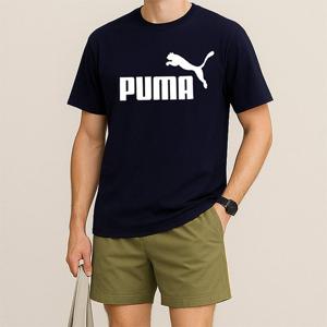 [푸마]푸마 PUMA 에센셜 NO.1 로고 남성 반팔티 네이비 682532-1