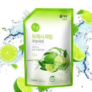 애경 순샘 라임 주방세제 과일세정제 기름때제거 리필 1.2L 주방세제리필 설거지세제 대용량주방세제