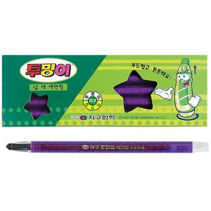지구화학 투명이 낱색 색연필 (12자루) 1다스 (보라) 그리기도구 미술놀이 색칠도구 미술준비물 미술색연필