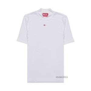 [디젤] SS25 여성 D 패치 자수 티셔츠 A10398 0BLAN 100