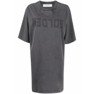 26 SS Golden Goose 로고 프린트 반소매 티셔츠 드레스 GWP00873P000671 TP435343360