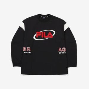 [FILA] [휠라] TAG가 139,000원 헤리티지 우븐 맨투맨(FS2POF3103X_BLK) (FS2POF3103X_BLK)