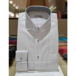 [듀퐁셔츠] 듀퐁셔츠 일반핏 긴팔 SE4SM11LS103SWH 120수 혼방 와이드카라 화이트 SE4SM11LS101