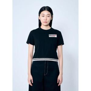26 SS 몽클레어 여성 크롭 로고 티셔츠 mpa0259004blk