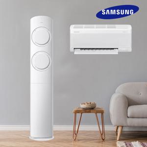 삼성 AI 비스포크 Q9000 19+6평 투인원 에어컨 실외기 리모컨포함 AF60F19D11WRS