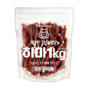 하마 오리 우유껌 1kg 강아지 대용량 치아관리 간식