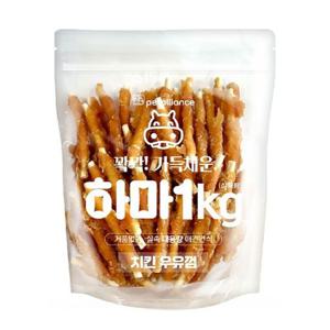 하마 치킨 우유껌 1kg 강아지 대용량 돌돌말이 간식