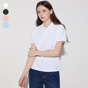 [게스(진)]여성 에어로쿨피케 카라반팔티셔츠 YP2K9470