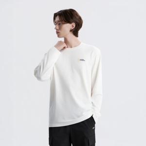 내셔널지오그래픽 N253UTS910 팔코 스몰로고 긴팔 티셔츠 O/WHITE
