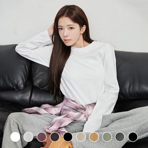 [지오다노/본사] 325903 여 베이직 라운드넥 긴팔티 (퍼펙트티)