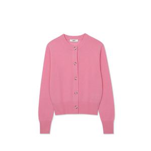 [유닛]캐시미어 베이직 크루넥 헤더 가디건 (ZFKKCA00AC-PINK)