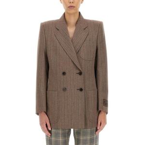 구찌 헤링본 울 더블 수트 자켓 703283 ZACZE2255 BROWN