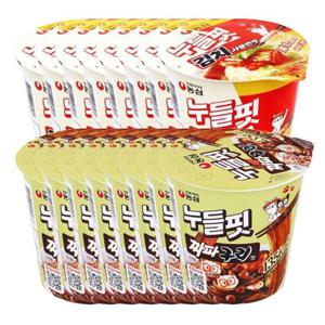 누들핏 김치사발면맛 8개+짜파구리맛 8개 총16개