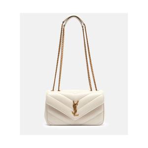 생로랑 Loulou 스몰 레더 숄더 백 P01106617