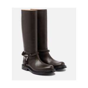 Bottega Veneta James 레더 니하이 부츠 P01107529