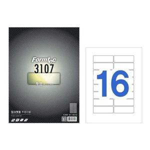 투명라벨 5매 16칸 IC3107 잉크젯 폼텍 폼텍 잉크젯라벨지 투명라벨 라벨지 라벨용지