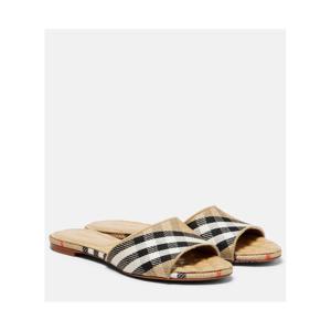 버버리 Sloane Burberry Check 뮬 P01141394