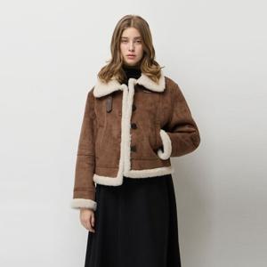 [시슬리]버클 하이넥 스웨이드 무스탕 SALE80561