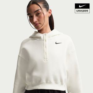 [나이키] 피닉스 플리스 여성 오버사이즈 크롭 후디 IF0259-133
