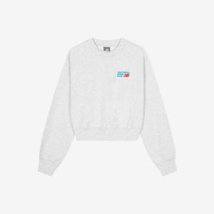 뉴발란스긴팔티 EQS NBNCF4V922-15 WOMEN 에센셜 프리미엄 로고 맨투맨 (SEMI OVER FIT)