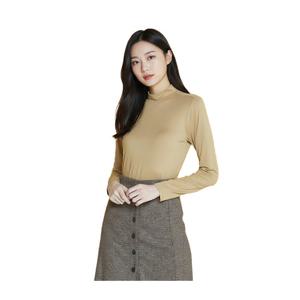 골피아 LX20TSFW_CBR 여성 하프넥 약기모 긴팔 이너 티셔츠