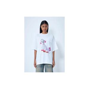 26 SS 아크네 여성 Logo Motif T Shirt acn0263003wht