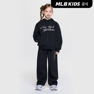 [MLB키즈 공식]26SS 스트릿 걸즈 후드집업 세트 NY (Black) 7FS2B0661-50BKS