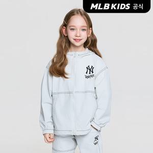 [MLB키즈 공식]26SS 스트릿 코듀라 립스탑 스티치 바람막이 NY (Mg.Cream) 7AWJB0261-50CRM