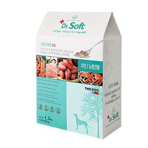 강아지연어간식 강아지 닥터소프트 치킨 노련견용 소프트사료 1.2KG