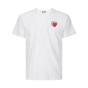 꼼데가르송 반팔 티셔츠 AXT802051 2 WHITE RED