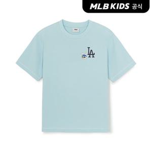 [MLB키즈 공식]26SS 스트릿  모노래빗 썸머 아트웍 티셔츠 LA (L.Aqua blue) 7ATSC0263-07ABL