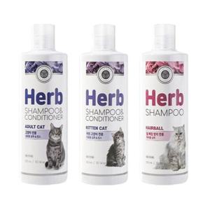 고양이목욕 펫퍼스 고양이 허브 헤어볼 샴푸 300ml